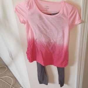 Tee and legging set. Gently used size 7/8